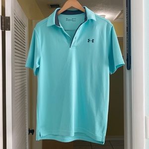 Under Armour dry fit polo. Small. Teal.